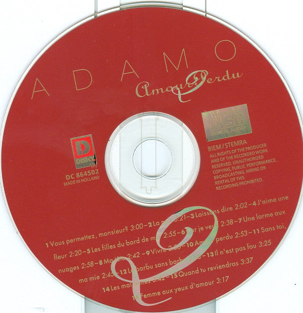 Adamo – Amour Perdu (CD)