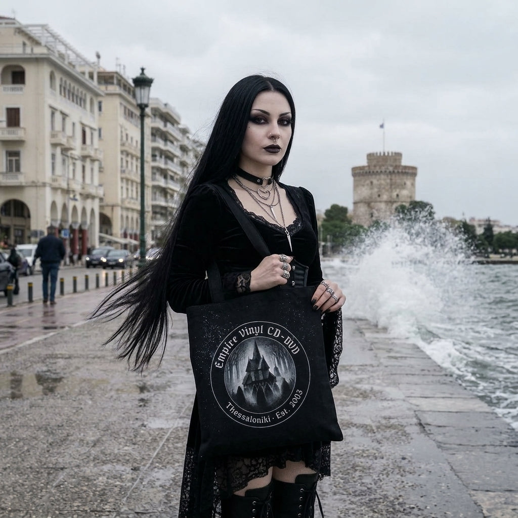 Empire Totebag Double Side Print Black