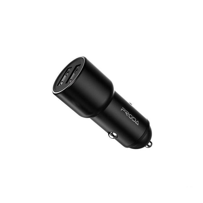 Car Charger WK Dual USB 2.4A & QC3.0 Black WP-C21