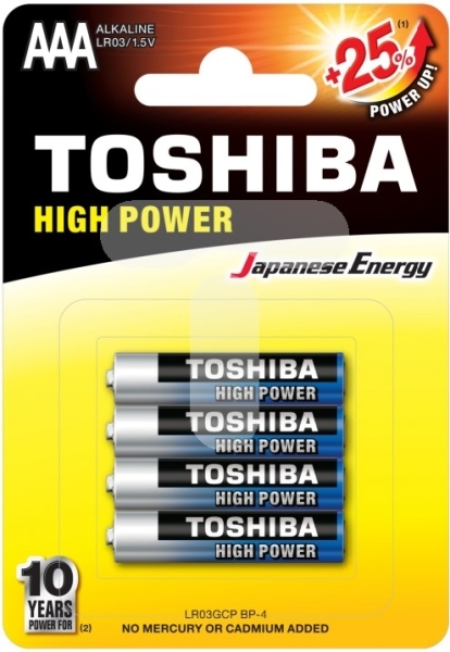 Toshiba Batteries Alkaline AAA 4x